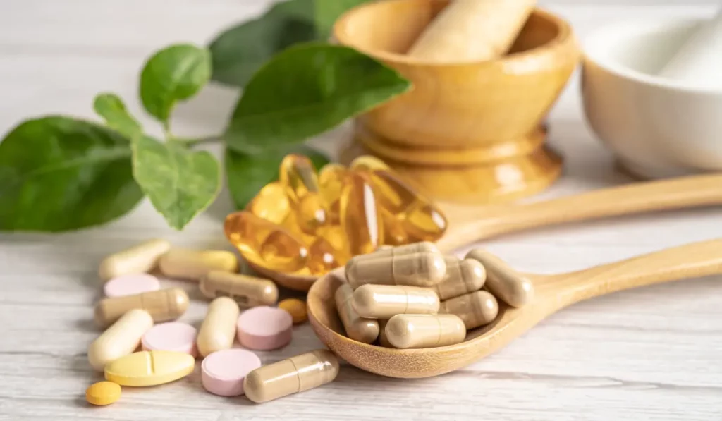 A variety of natural supplements